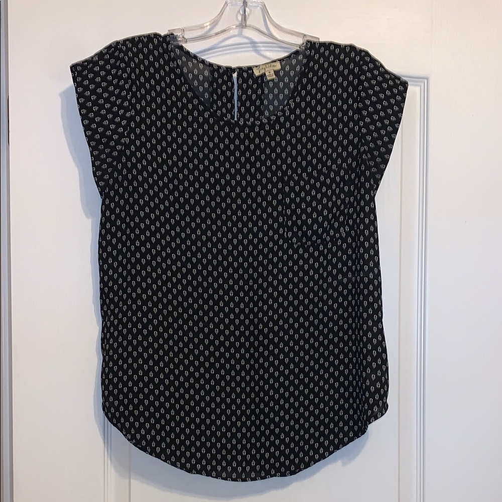 Lily White Black and Cream Blouse